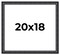 Linear Black Picture Frame - UV Acrylic, Backing Board, Hanging Hardware Included